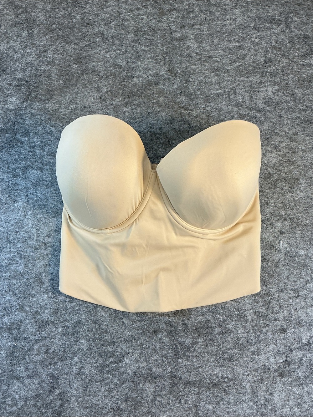 Cacique Strapless Longline Bustier in Beige Size 38DDD